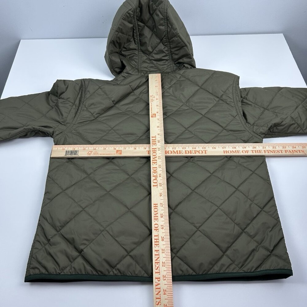 Patagonia Women’s Diamond Quilted Bomber Hoody Jacket Size Medium Basin Green - Picture 9 of 11